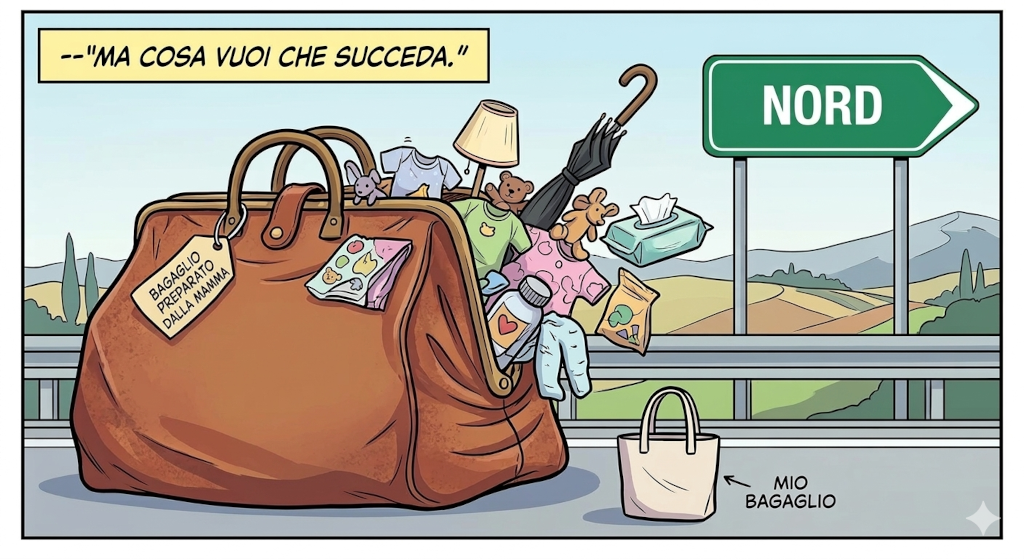 bagaglio enorme vs mio bagaglio