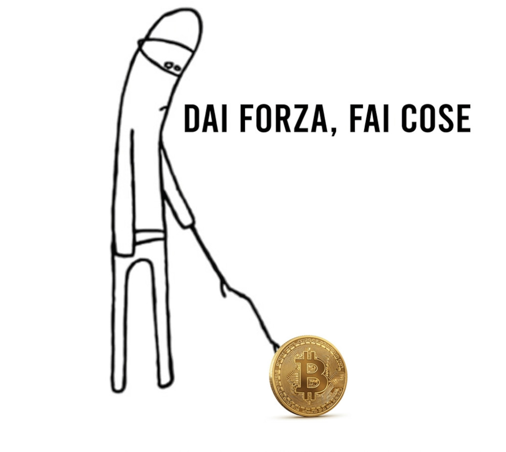 meme dai forza fai cose con bitcoin